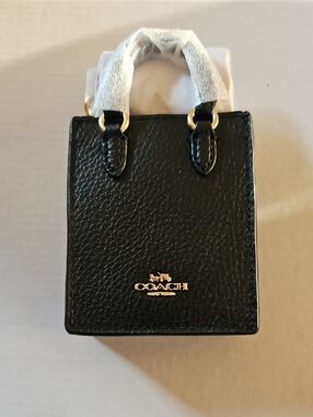 NWT COACH NORTH/SOUTH MINI TOTE BAG CHARM